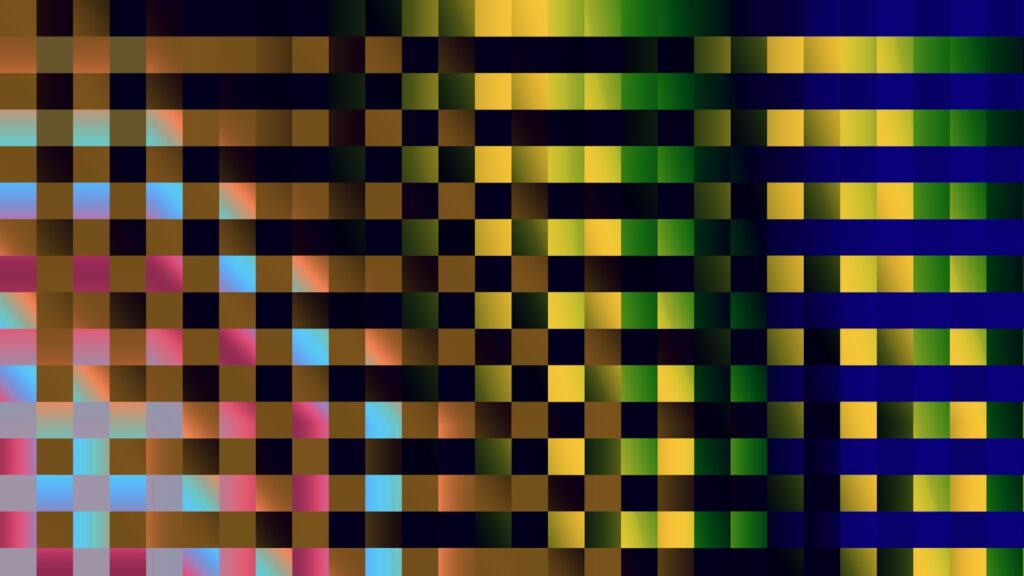 Abstract checkered pattern with gradient colors